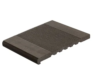 Фото №0 ВЕНГЕ Ступень массивная ДПК (брашированная) (3000 х 348 х 23 мм) шт=1,044м? POLYWOOD