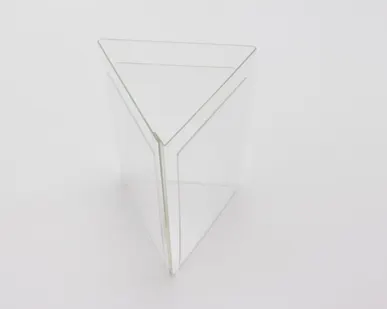 фото Подставка трехсторонняя 1/3 А4 вертикальная 100*210мм, прозрачный акрил