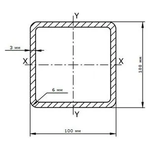 Фото №0 Труба профильная 100х100х3.0