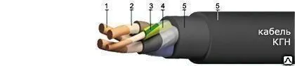 Фото №0 Кабель КГН 5х6
