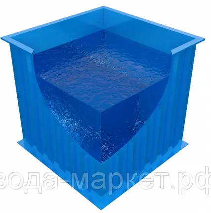 Фото №1 Купель прямоугольная 1,5х1,0х1,2 м - 1,8 м3