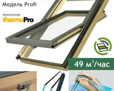 фото FAKRO мансардное окно FTP-V U3 profi 114х140см