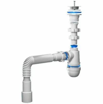 Фото №0 Сифон Ани (C1015) 1 1/4*40 с гофрой 40/50 разборный