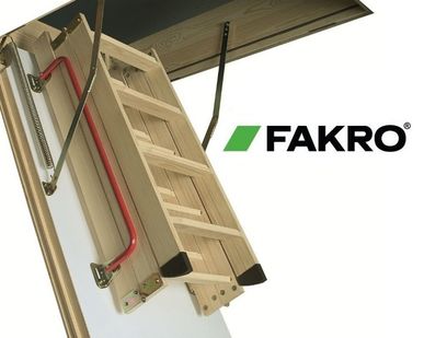 фото Двухсекционная раздвижная лестница FAKRO LDK