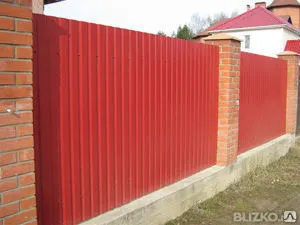 фото Забор из металлопрофиля