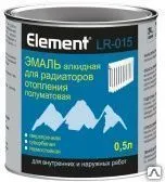 Фото №0 Эмаль алкидная 0.5л для радиаторов полуматовая Элемент LR-015