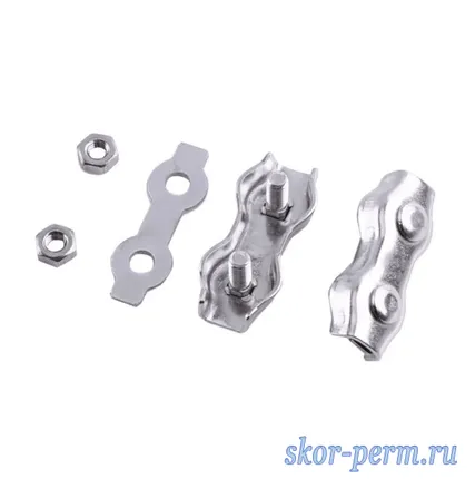 Фото №3 Зажим для троса 2 мм, AWT 2 Z двойной