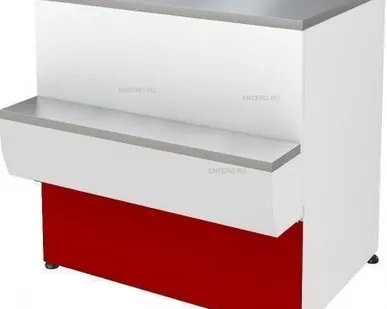 фото Прилавок П2629 Таир расчетно-кассовый неохлаждаемый (красный)