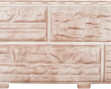 фото Формованный сайдинг Альта-Профиль Сланцевая порода цвет Слоновая кость