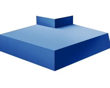 фото Угол отлива внешний 50 0,45 PE с пленкой RAL 5002 ультрамариново-синий