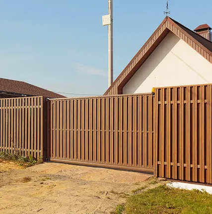 Фото №0 Автоматические откатные ворота Стандарт МАСТЕРОВИТ на винтовых сваях