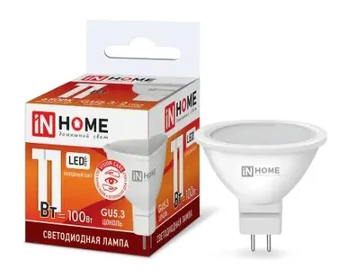 фото Лампа сд LED-JCDR-VC 11Вт 230В GU5.3 6500К 990Лм IN HOME