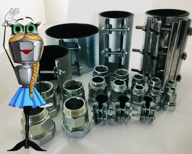 фото Хомуты ремонтные. муфты зажимные