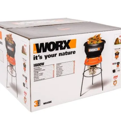 Фото №6 Садовый измельчитель травы и листьев Worx WG430E