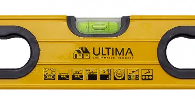 фото Уровень алюминиевый усиленный 1200 мм ,фрезерованный, 3 глазка (1 поворот.), две ручки Ultima (Ультима)