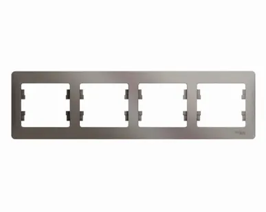 фото Рамка 4-м Glossa горизонт. платина SchE GSL001204