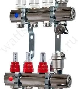 фото Коллекторная группа в сборе VALTEC Коллекторная группа со встр. расх. в сбо