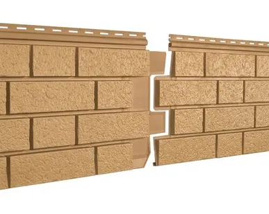 фото Фасадная панель "Стоун Хаус S-Lock Клинкер" (ЮП) 1950х292 мм Горчичный