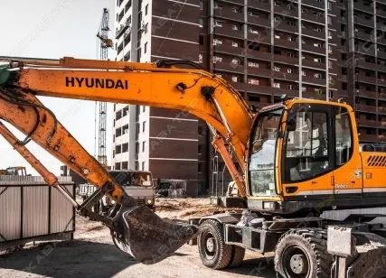 Фото №0 Аренда колесного экскаватора Hyundai R180W-9S, Раменское