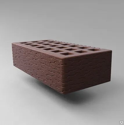 Фото №0 Кирпич керамический лицевой с фаской̆ 1 НФ светло-коричневый кора дуба