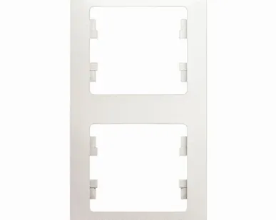 фото Рамка 2-м Glossa верт. перламутр SchE GSL000606