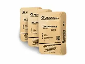 Фото №0 Гипс строительный Г5 быстротвердеющий 36 кг Аракчинский Гипс (30шт)