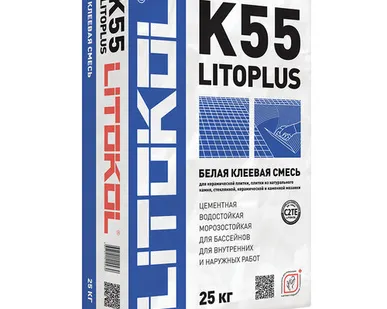 фото Клей плиточный для плитки и мозаики Litokol Litoplus K55 25кг