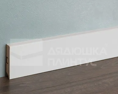 фото Смартпрофайл Глосс Плинтус МДФ Smartprofile Глосс 80A Белый