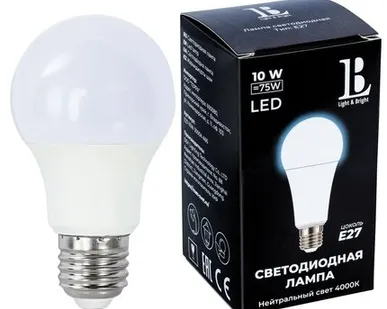 фото Светодиодная лампа L&B A60 10W 930Lm 4000K E27 E27-10W-4000K-A60