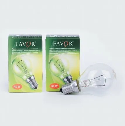 Фото №0 Лампа накаливания 'шар' прозрачная 40Вт Е14 BELSVET