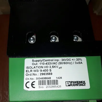 Фото №2 Реле реверсирования нагрузки ELR W3/ 9-400 S  Phoenix contact в наличии на складе по низкой цене