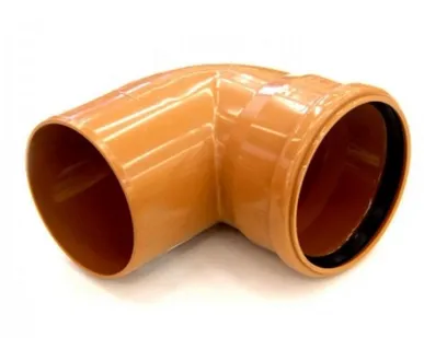 фото Отвод канализационный наружный 160мм, 90 градусов