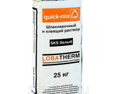 фото SKS Шпаклевочный и клеящий раствор белый 25 кг.