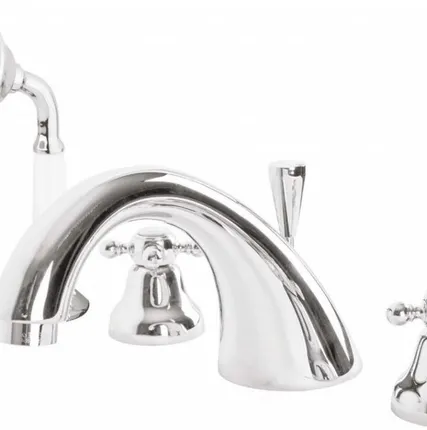 Фото №0 Смеситель на борт ванны с ручным душем хром, ручки хром Cezares Golf GOLF-B