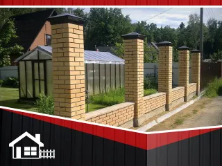 фото Строительство кирпичных столбов