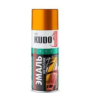 фото Эмаль универсальная металлик золото 520мл KUDO