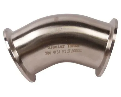 фото Стальной отвод 45° TRI-CLAMP 2”