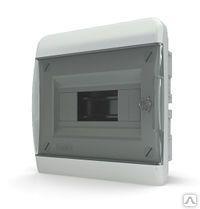 фото Щит встраиваеный "Tekfor" 8 мод. IP40, прозрачная черная дверца