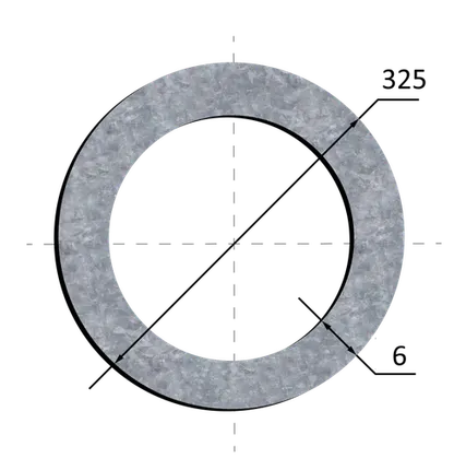 Фото №0 Труба оцинкованная 325х6