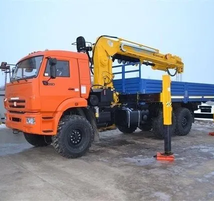 Фото №0 КМУ КАМАЗ 43118-3090-46+SOOSAN SCS866 в.у. + буровая уст.. + борт сталь 6м.