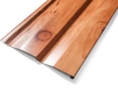 фото Сайдинг металлический под дерево