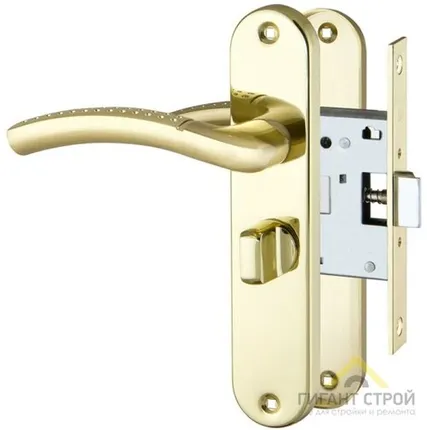 Фото №0 Ручка защёлка межкомнатная врезная SET F3013 GP/SG Золото