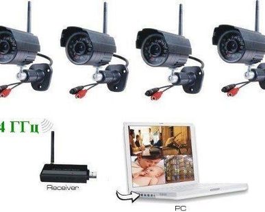 фото Беспроводной WiFi комплект видеонаблюдения на 4 уличных WiFi камеры SITITEK