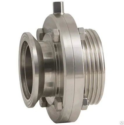 Фото №0 Клапан затворный Butterfly Р/Р 1 4301 EPDM DN 40 б/ручки нержавеющий шт