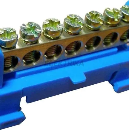 Фото №0 Шина "N" нулевая 6х9мм 16/1 (12 групп/крепеж по центру)