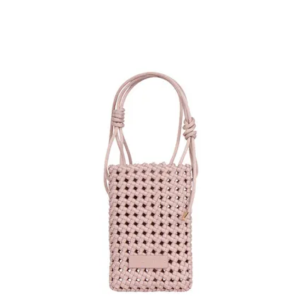 Фото №0 Розовая плетеная сумка-чехол TJ COLLECTION YD 5100825 PNA