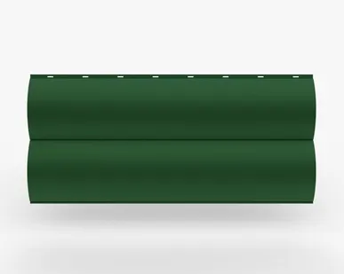 фото Сайдинг Металлический сайдинг «Бревно» 0.45 мм RAL 6002, Зеленый лист