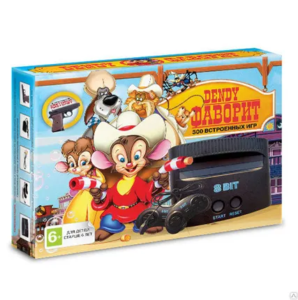 Фото №0 Игровая приставка Денди Фаворит (300 игр встроенных)