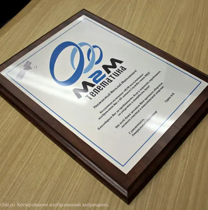 Фото №0 Наградная плакетка