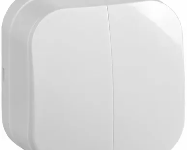 фото GLORY Выключатель двухклавишный наружный белый ВС20-2-0-ХБ 10А